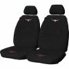Cheapest 🎉 R.M.Williams Jillaroo Suede Velour Seat Covers Black/Pink Adjustable Headrests Size 30 Front Pair Airbag Compatible ⭐
