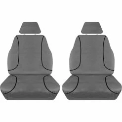 Top 10 🔔 Tradies Seat Covers Tradies Canvas Ready Made Seat Covers Front Pair Grey Suits Colorado/DMAX/MUX ✨