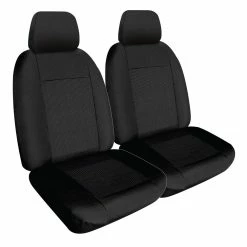 Wholesale 🔔 SPERLING Weekender Jacquard Ready Made Seat Covers - Front, Black, Suits XV 😀