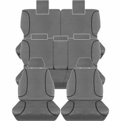 Buy 😍 SPERLING Tradies Canvas Tailor Made Seat Cover Pack - Charcoal, Suits Toyota Prado  Wagon GXL/Kakadu ❤️