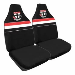 Budget 🌟 AFL Seat Covers - St Kilda, Built-In Headrests, Size 60 Front Pair 🔔