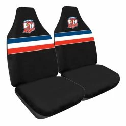 Best deal ✨ NRL Seat Covers - Roosters, Built-In Headrests, Size 60 Front Pair 👏