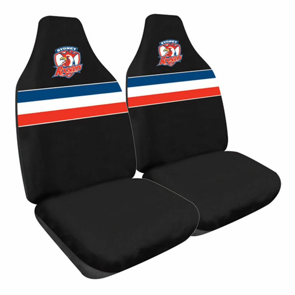 Best deal ✨ NRL Seat Covers - Roosters, Built-In Headrests, Size 60 Front Pair 👏 3 Best deal ✨ NRL Seat Covers - Roosters, Built-In Headrests, Size 60 Front Pair 👏