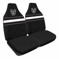 Brand new 🔔 NRL Seat Covers - Warriors, Built-In Headrests, Size 60 Front Pair 🛒