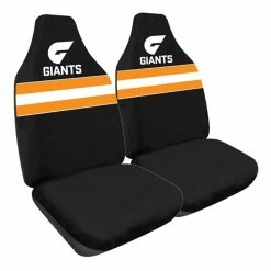 Hot Sale 🔔 AFL Seat Covers - Greater Western Sydney, Built-In Headrests, Size 60 Front Pair ❤️