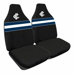 Best deal 🔥 AFL Seat Covers - Carlton, Built-In Headrests, Size 60 Front Pair 🧨