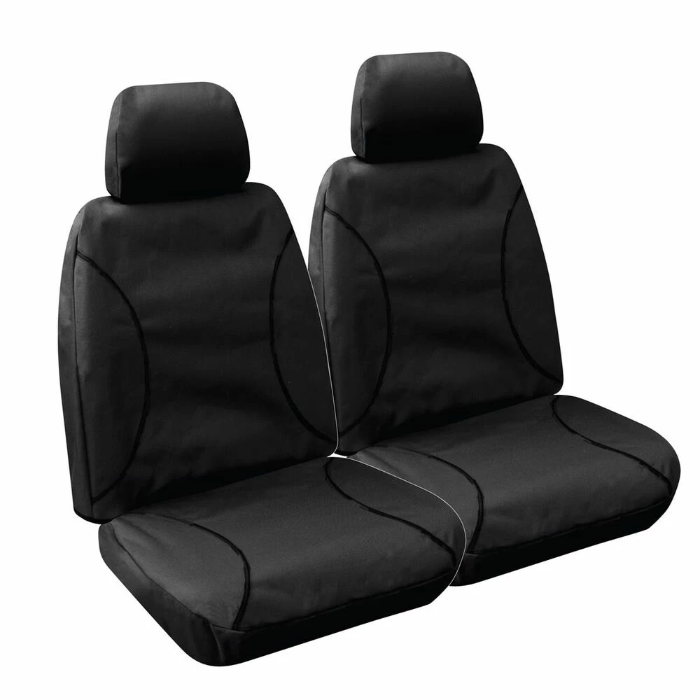 New ⭐ SPERLING Tradies Canvas Ready Made Seat Covers - Front, Black, Suits D-Max & Colorado ❤️ 3 New ⭐ SPERLING Tradies Canvas Ready Made Seat Covers - Front, Black, Suits D-Max & Colorado ❤️