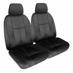 Best Sale 👏 SPERLING Empire Leather Look Ready Made Seat Covers - Front, Black, Suits Toyota Kluger 🛒