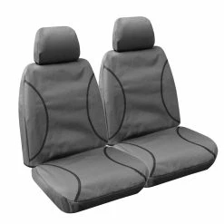 Promo 🤩 SPERLING Tradies Canvas Ready Made Seat Covers - Front, Grey, Suits D-Max & BT50 🛒