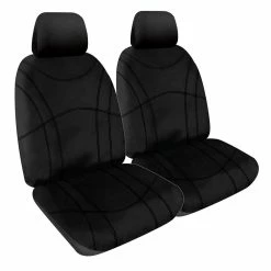 Promo 🔔 SPERLING Getaway Neoprene Ready Made Seat Covers - Front, Black/Black Stitch, Suits Forester 🛒